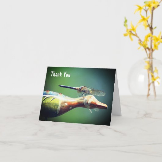 Dragonfly Co Pilot Natur Personalisiert Danke Karte (Gelbe Blume)