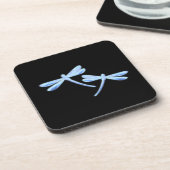 Dragonfly Coasters - Eisblauer Schimmer Getränkeuntersetzer (Linke Seite)
