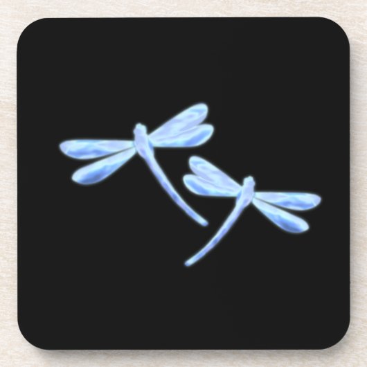 Dragonfly Coasters - Eisblauer Schimmer Getränkeuntersetzer (Vorderseite)