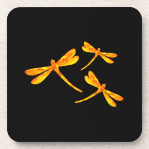 Dragonfly Coasters - Feuer Getränkeuntersetzer