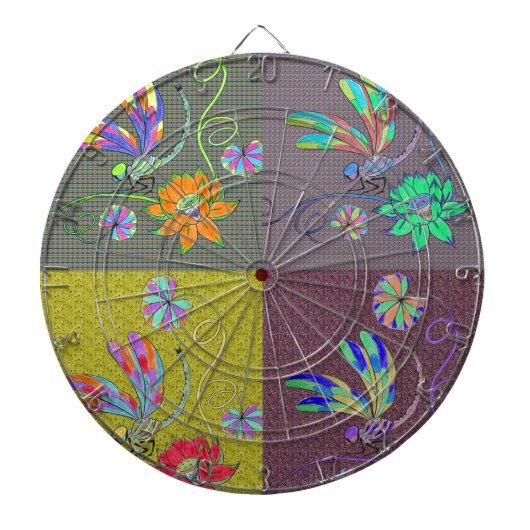 Dragonfly Collage Dartscheibe (vorne)