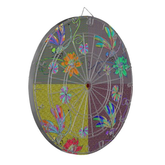 Dragonfly Collage Dartscheibe (Vorderseite Links)