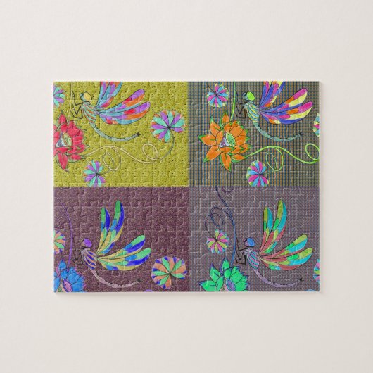 Dragonfly Collage Puzzle (Horizontal)