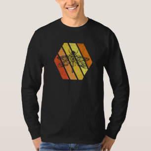 Dragonfly Colorful Mandala Vintag Retro Sunset Om T-Shirt