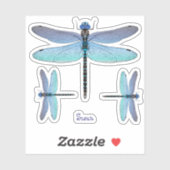 Dragonfly Contour Vinyl Sticker Labels (Blatt)