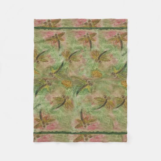 Dragonfly Cotton Candy Fleecedecke (Vorderseite)