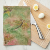 Dragonfly Cotton Candy Geschirrtuch (Viertel Falte)