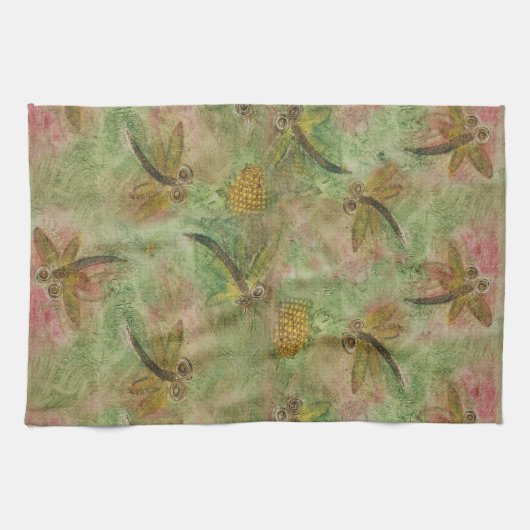 Dragonfly Cotton Candy Geschirrtuch (Horizontal)
