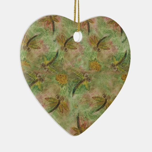 Dragonfly Cotton Candy Heart Ornament (Rechts)
