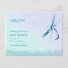 Dragonfly Country Wedding Save the Date Ankündigungspostkarte