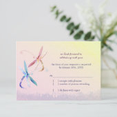 Dragonfly Country Wedding UAWG RSVP Karte (Stehend Vorderseite)