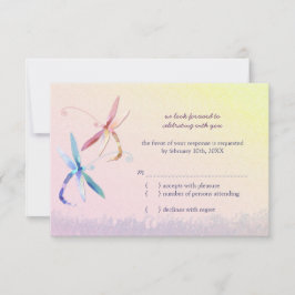 Dragonfly Country Wedding UAWG RSVP Karte
