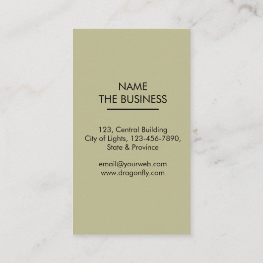 Dragonfly Creative Designer Natur Weltkarte Visitenkarte (Rückseite)