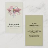 Dragonfly Creative Designer Natur Weltkarte Visitenkarte (Vorne/Hinten)
