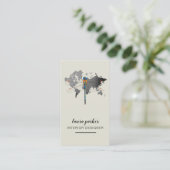 Dragonfly Creative Designer Natur Weltkarte Visitenkarte (Stehend Vorderseite)