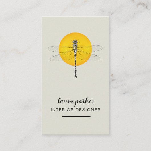 Dragonfly Creative Designer Naturberatung Visitenkarte (Vorderseite)