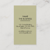 Dragonfly Creative Designer Nature Green Visitenkarte (Rückseite)