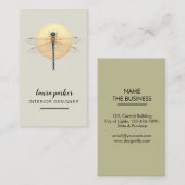 Dragonfly Creative Designer Nature Green Visitenkarte (Vorne/Hinten)
