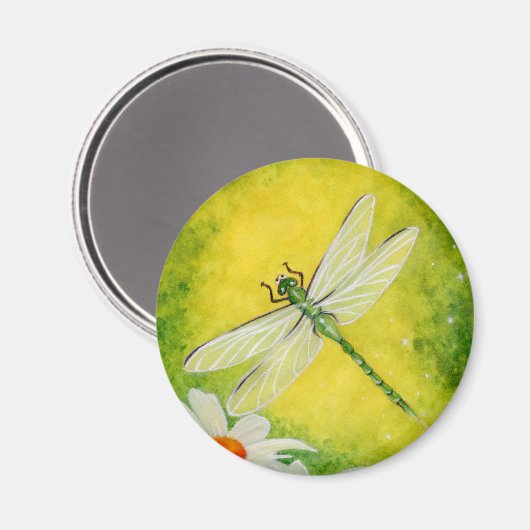 Dragonfly Daisy Magnet (Vorderseite/Rückseite)