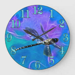 Dragonfly Damsel Fly Insekt-Liebhaber Geschenkseri Große Wanduhr