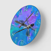 Dragonfly Damsel Fly Insekt-Liebhaber Geschenkseri Runde Wanduhr (Winkel)