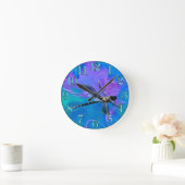 Dragonfly Damsel Fly Insekt-Liebhaber Geschenkseri Runde Wanduhr (Zuhause)