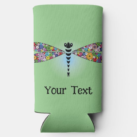 Dragonfly Damselfly Seltzer Can Cooler Selters Dosenkühler (Rückseite)