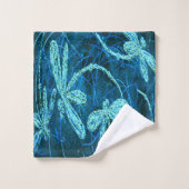 Dragonfly Dance Blue Tango Towel Set (Waschlappen)