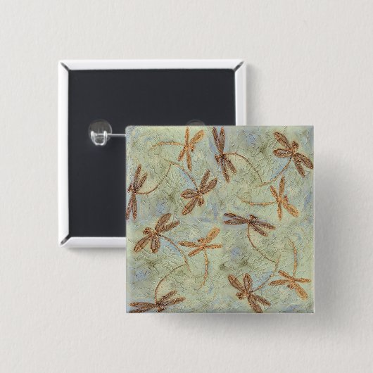 Dragonfly Dance Gold Button (Vorne & Hinten)