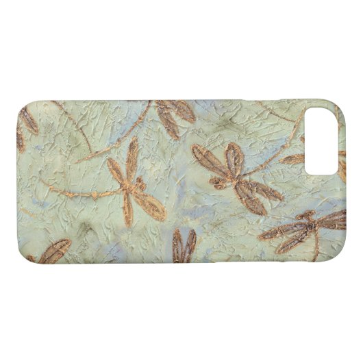 Dragonfly Dance Gold Case-Mate iPhone Hülle (Rückseite (Horizontal))