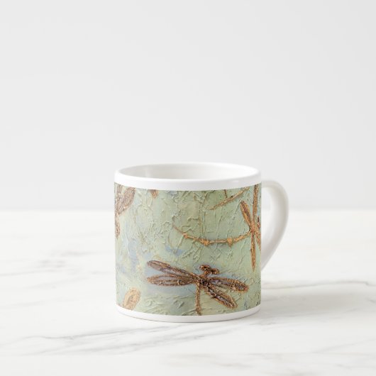 Dragonfly Dance Gold Espressotasse (Vorderseite Rechts)