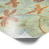 Dragonfly Dance Gold Fotodruck (Ecke)