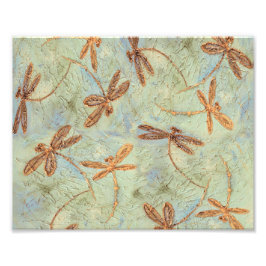 Dragonfly Dance Gold Fotodruck