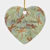 Dragonfly Dance Gold Keramik Ornament (Hinten)