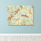 Dragonfly Dance Gold Leinwanddruck (Insitu (Holzboden))