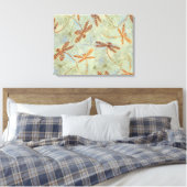 Dragonfly Dance Gold Leinwanddruck (Insitu (Schlafzimmer))