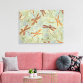 Dragonfly Dance Gold Leinwanddruck (Insitu (Wohnzimmer))