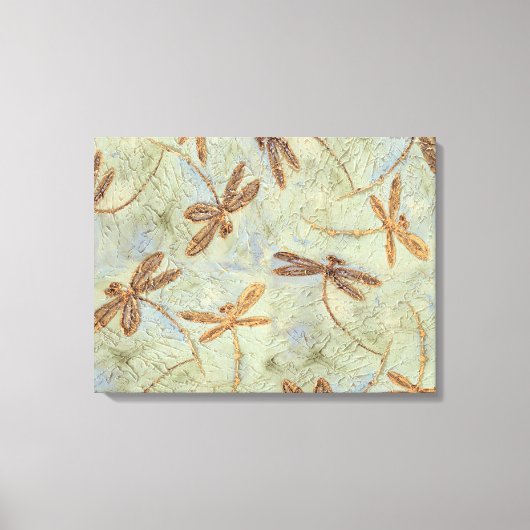 Dragonfly Dance Gold Leinwanddruck (Vorderseite)