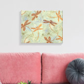 Dragonfly Dance Gold Leinwanddruck (Insitu (Wohnzimmer))