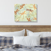 Dragonfly Dance Gold Leinwanddruck (Insitu (Schlafzimmer))