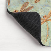Dragonfly Dance Gold Mousepad (Ecke)