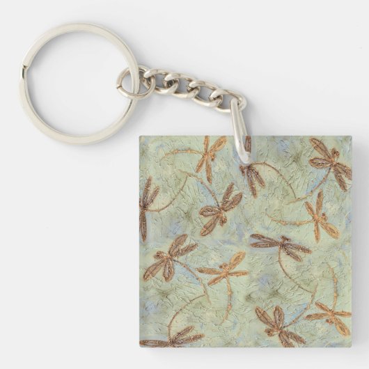 Dragonfly Dance Gold Schlüsselanhänger (Vorderseite)