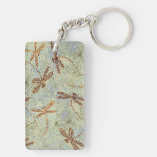 Dragonfly Dance Gold Schlüsselanhänger (Rückseite)