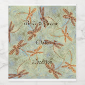 Dragonfly Dance Gold Weinetikett (Einzelnes Label)