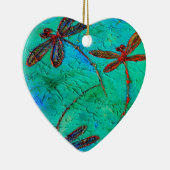 Dragonfly Dance Herz Weihnachtsschmuck Custom (Rechts)