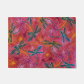 Dragonfly Dance Hot Fuchsia Door Mat Fußmatte (Vorderseite)