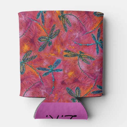 Dragonfly Dance Hot Fuchsia Dosenkühler (Rückseite)