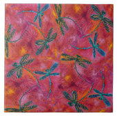 Dragonfly Dance Hot Fuchsia Fliese (Vorderseite)