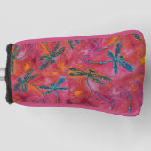 Dragonfly Dance Hot Fuchsia Golf Headcover (Vorderseite)
