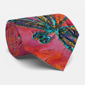 Dragonfly Dance Hot Fuchsia Neck Tie Krawatte (Gerollt)